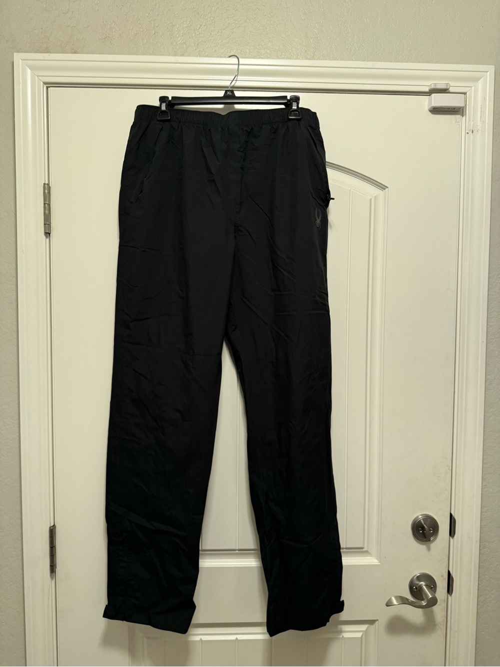 Spyder Men's ProWeb Active Track Pants Black Size L Large Ankle Zip Athletic